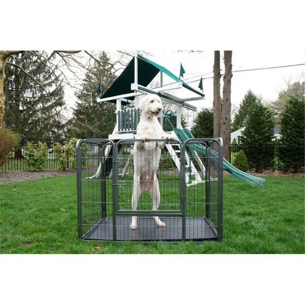 Iconic Pet 28 in. Heavy Duty Rectangle Tube Pen Dog Cat Pet Training Kennel Crate 92144